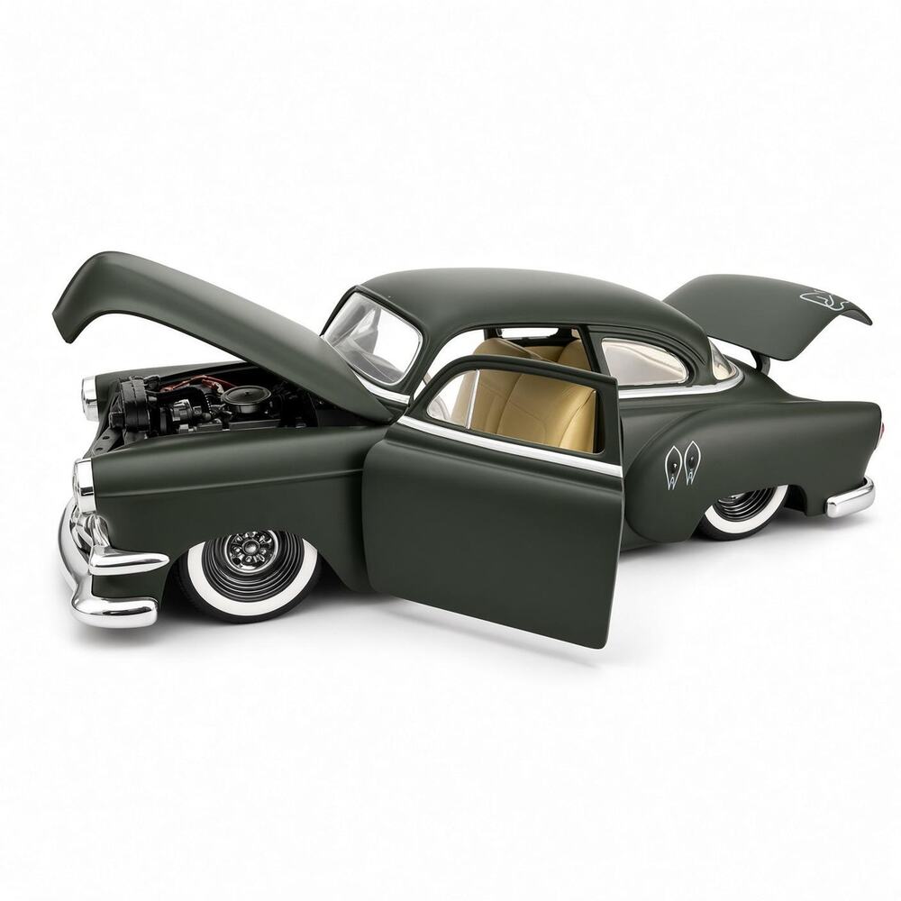 West Coast Choppers 1953 Chevy Bel Air Diecast Car WCC Matte Green 1:24 Scale